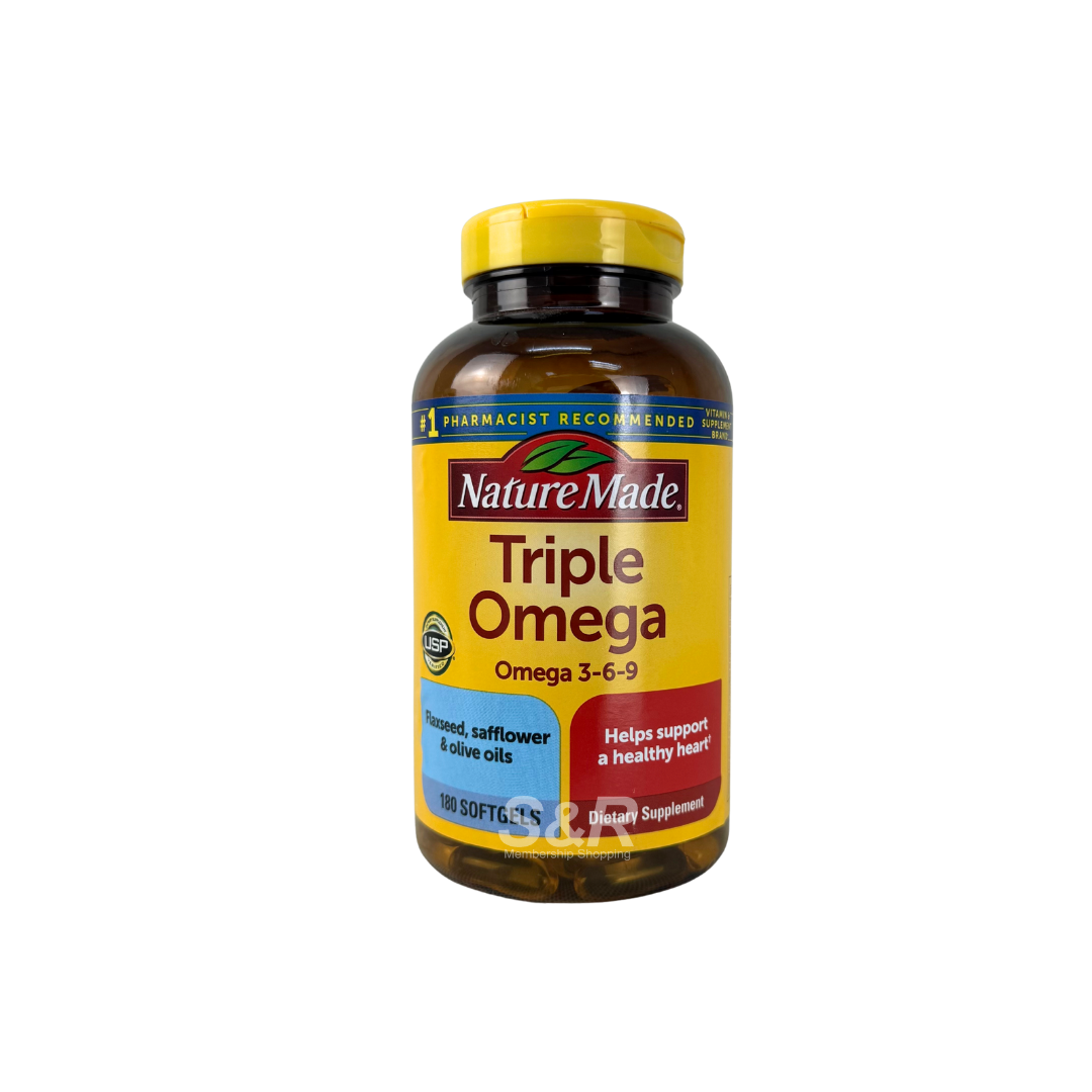 Nature Made Triple Omega 180 softgels